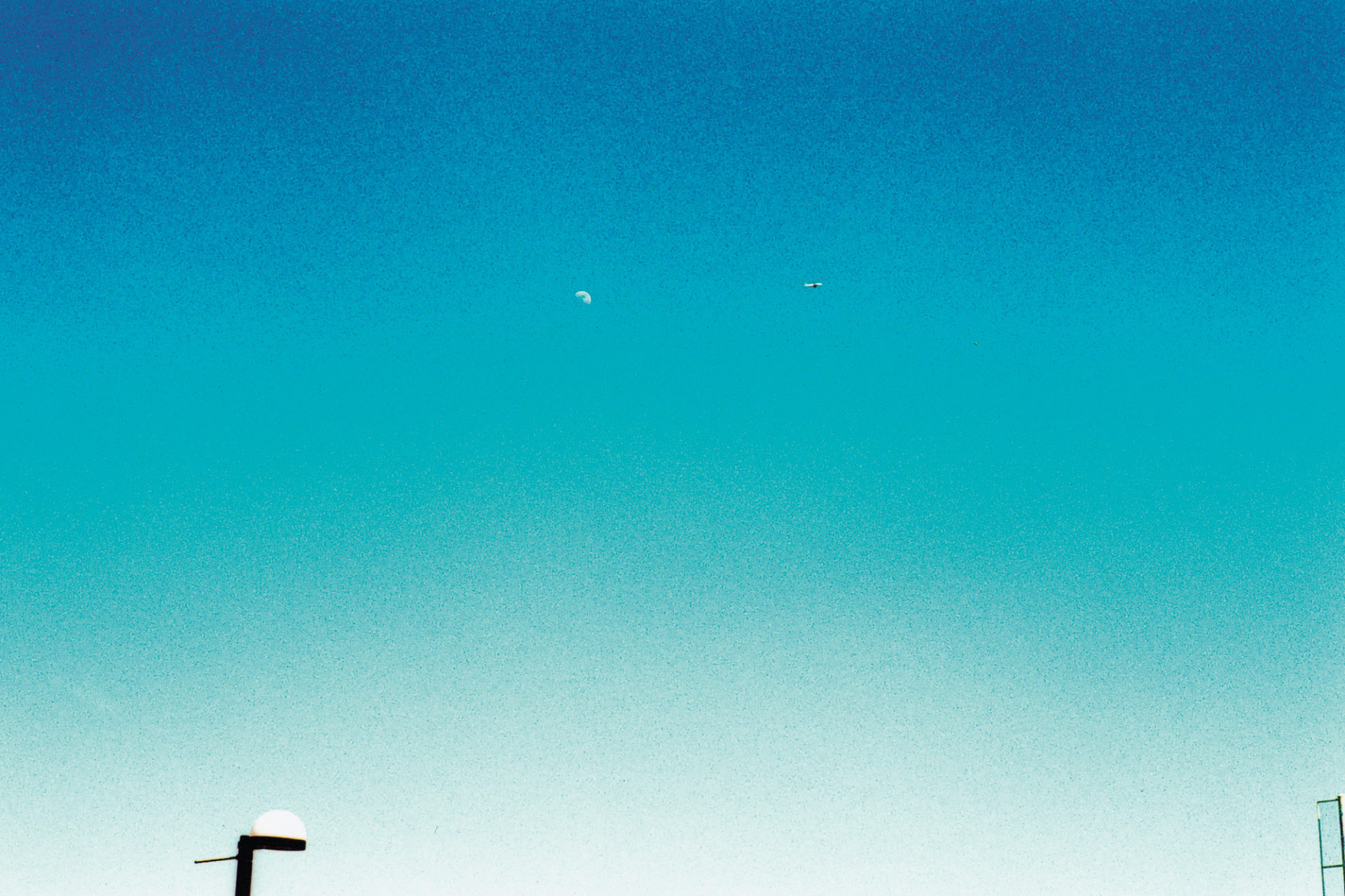 Moon, plane, balloon, Coney Island.